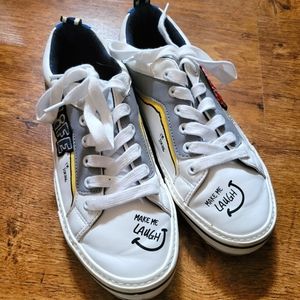 Zara white running shoes, size 38 (7.5)